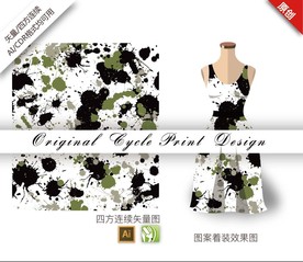 矢量抽象涂鸦四方连续