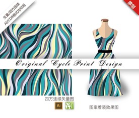 矢量抽象条纹四方连续