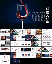 洋酒葡萄酒红酒文化PPT模板