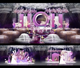 浪漫简约紫色婚礼效果图