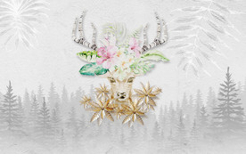 北欧森林TIF分层 玄关画