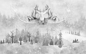 麋鹿北欧新装饰画 TIF分层