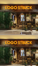 高档大气餐饮店铺门头设计图