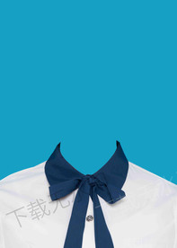 学生装证件照领结模板