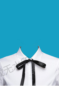 证件照模板衬衫女性白衬衫