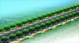 道路绿化效果图