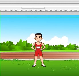 体育老师在操场上说话动态