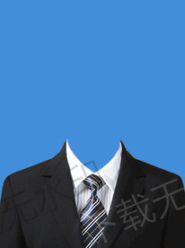 条纹领带证件照模板psd