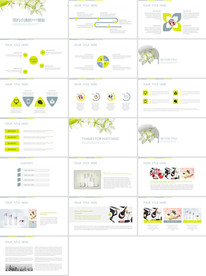 通用小清新花朵工作总结PPT