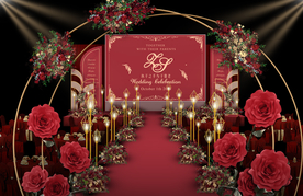 红色婚礼仪式区