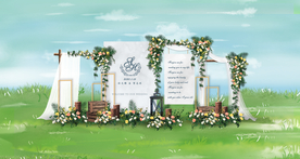 户外婚礼迎宾区