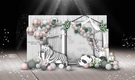 灰色婚礼迎宾区