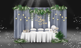 银灰色森系签到区