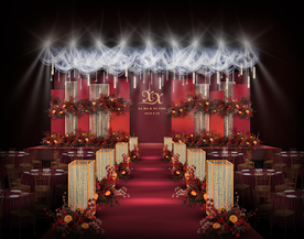 红色婚礼仪式区