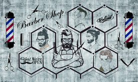 美发装饰画背景墙