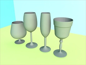 酒瓶模型 红酒架 C4D模型