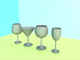 酒瓶模型 红酒架 C4D模型