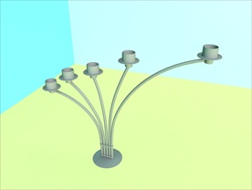 烛台模型 简约 C4D模型