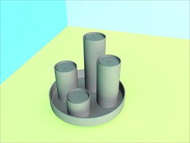 烛台模型 简约 C4D模型