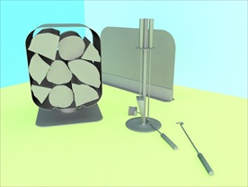 壁炉模型 壁炉设施 C4D模型