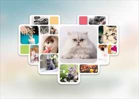 心形照片墙 浪漫爱心框