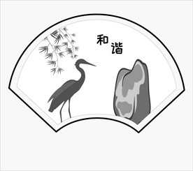 矢量图背景素材扇形窗画