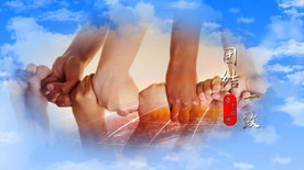 励志云层穿梭AE模板