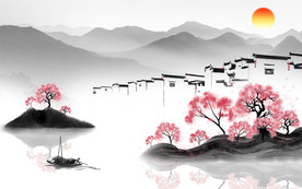 奢华新水墨山水 TIF分层