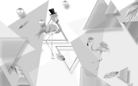 灰色现代新装饰画 TIF分层