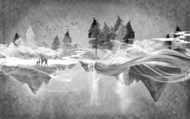 手绘 北欧装饰画 TIF分层