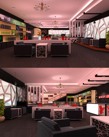 汽车美容规划效果图  SU模型