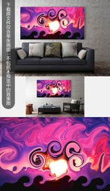 原创万圣节抽象艺术油画