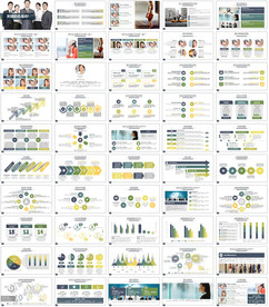 多边形月度总结PPT模板