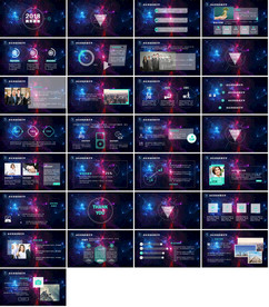 炫酷时尚杂志风总结汇报PPT