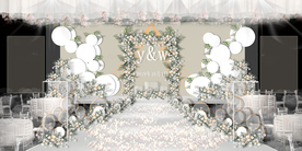 高级灰婚礼舞台效果图