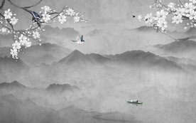 奢华新意境山水画 TIF分层