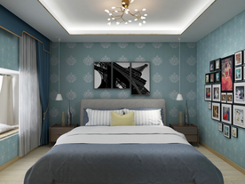 简欧风客房装修效果图