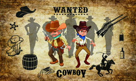 西部牛仔背景墙