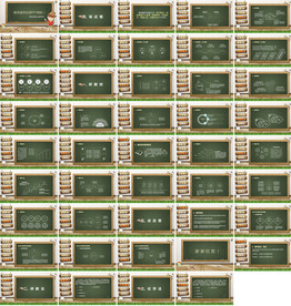 高档卡通黑板ppt教育PPT