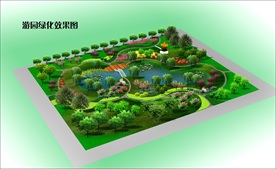 水系游园绿化效果图