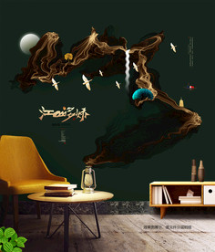 装饰画 山水画 轻奢