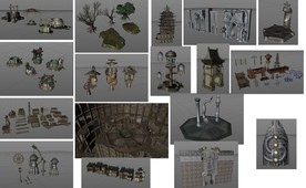 26个C4D中国风游戏模型包