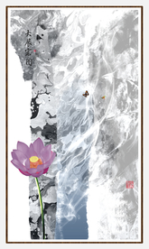 水墨荷花装饰画