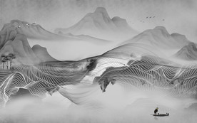 高档 新款山水画 TIF分层