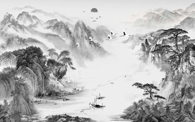 山水高清中国风画 TIF分层
