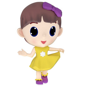 可爱的小女生3D模型
