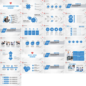 清新医疗医药医生工作PPT模板