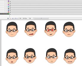 戴眼镜小男孩的表情包动画