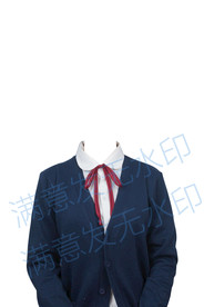 证件照半身女生衣服模板