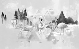 几何新款背景墙画 TIF分层